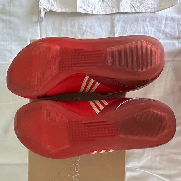 Stella McCartney Designer Red Addidas Runners Size 7 us - Picture 6 of 11